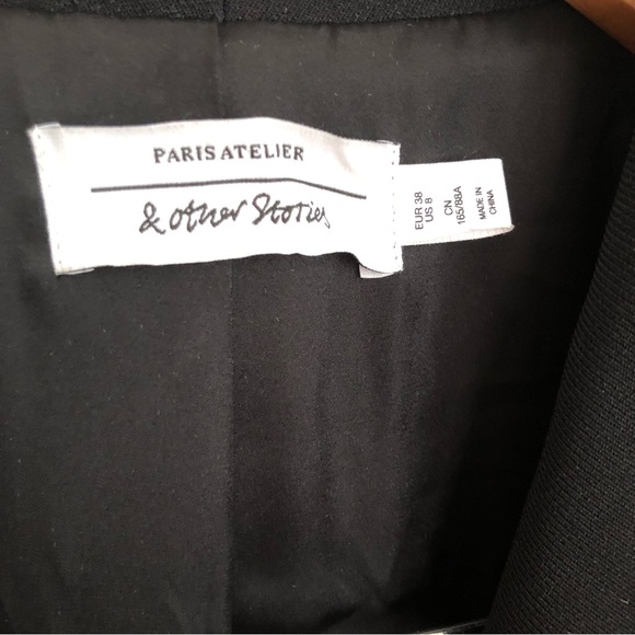 PARIS ATELIER & other stories oversized black blazer size 8 - Picture 9 of 14